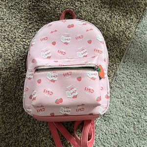 Pink milk mini backpack, Bioworld bag, sturdy, lightly used